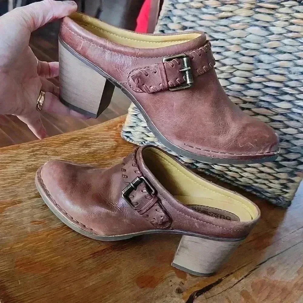 Bussola Woodsville Leather Mules Size 8 Tan‎ - Picture 7 of 14